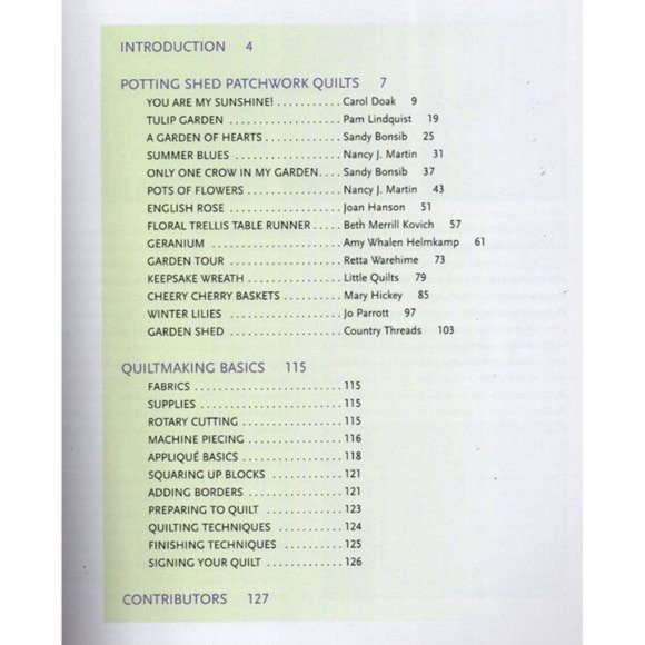 Potting Shed Patchwork:14 Quilted Projects Fresh from the Garden Quilt Book 2002 - Picture 4 of 12